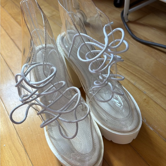 Clear high heels platform boots - Picture 3 of 5